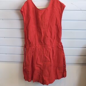 Red Sleeveless Romper